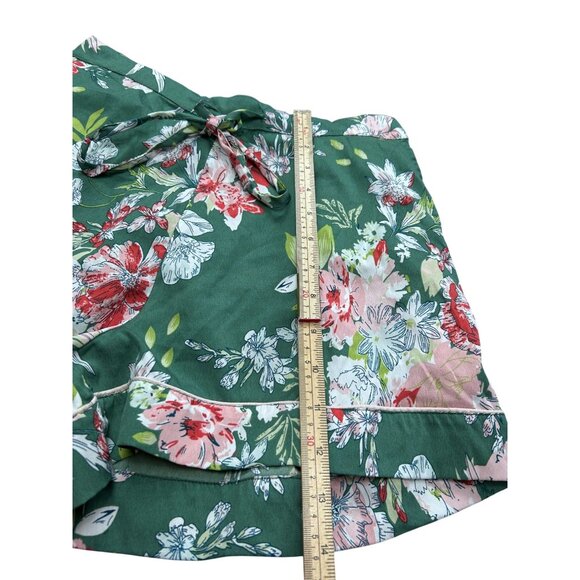 Cynthia Rowley Womens Floral Sleep Shorts - Green & Pink M - Picture 5 of 7